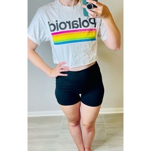 Polaroid crop top graphic tee- size Medium